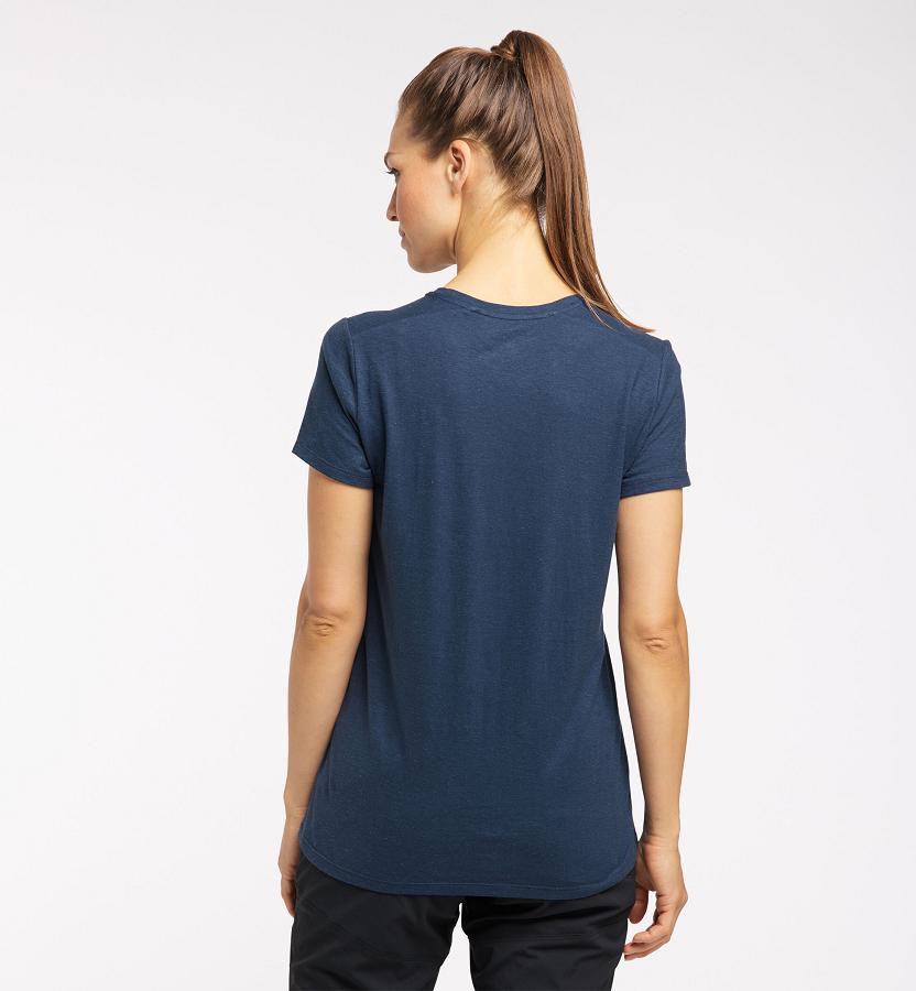 Haglöfs Womens Träd T-Shirt Dark Blue New Zealand 07284EQOT
